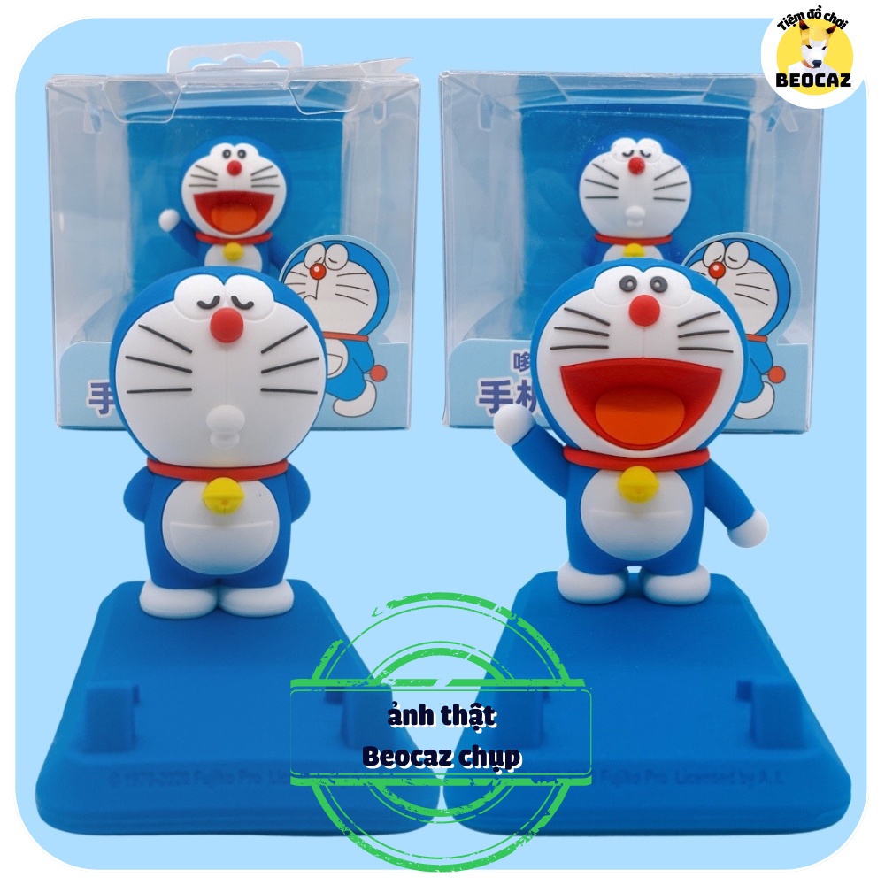 Giá đỡ kệ để điện thoại Doraemon Mon Ú Mèo Máy Doremon dễ thương silicon Đồ chơi Beocaz trang trí trưng bày có hộp