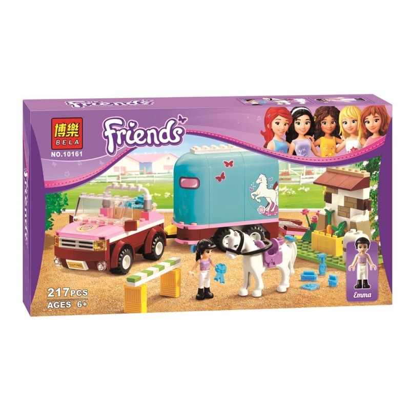 Lego friend xe kéo ngựa của Emma Bela 10161.xếp hình bé gái 217 pcs