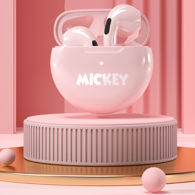 DISNEY Tai Nghe Nhét Trong Không Dây Bluetooth 5.0 TWS Chính Hãng Có Micro Chống Tiếng Ồn Hình Chuột Mickey Minnie