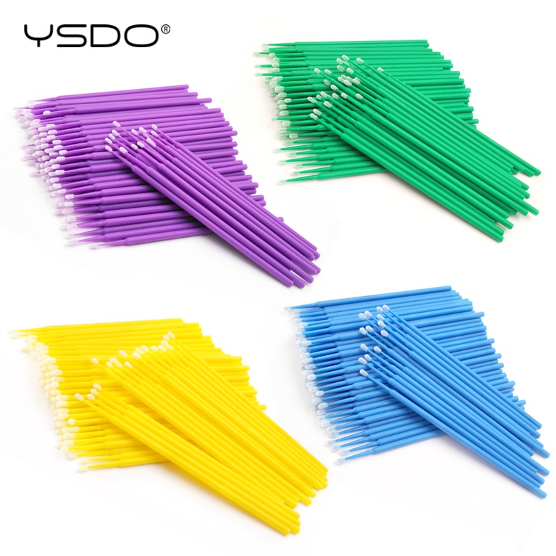 Set 100 Tăm Bông Nối Mi Dùng Một Lần Tay Cầm Dài Tiện Lợi