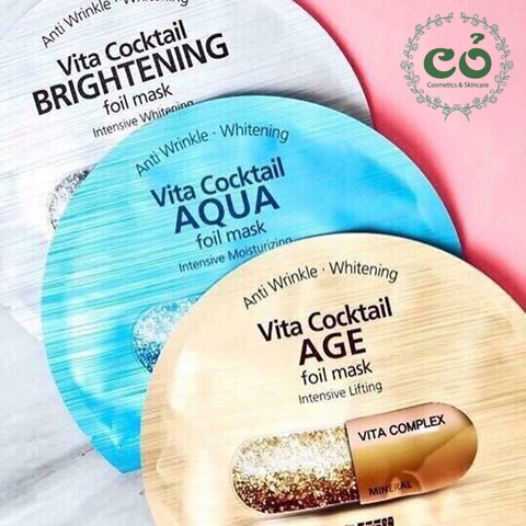 Mặt Nạ Giấy Bạc Dưỡng Da BNBG Vita Cocktail Foil Mask 30ml