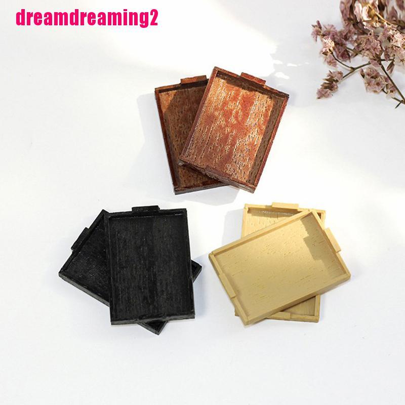 Khay Gỗ Đựng Thức Ăn Tỉ Lệ 1 / 12 Trang Trí Nhà Búp Bê
