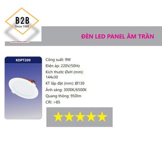 Bóng đèn Led Panel âm trần 6W Duhal KDPT246
