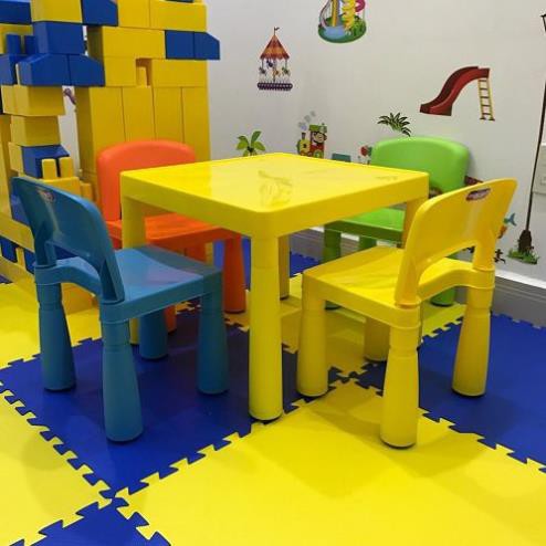 [KHO SỈ] Bộ bàn ghế Kidset cho bé (1 bàn 4 ghế, có thể tháo rời) - Song Long