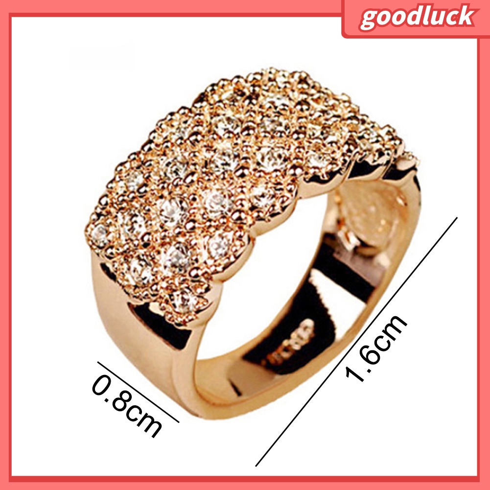 Nhẫn bằng hợp kim đính đá giả thời trang sang trọng cho nữ