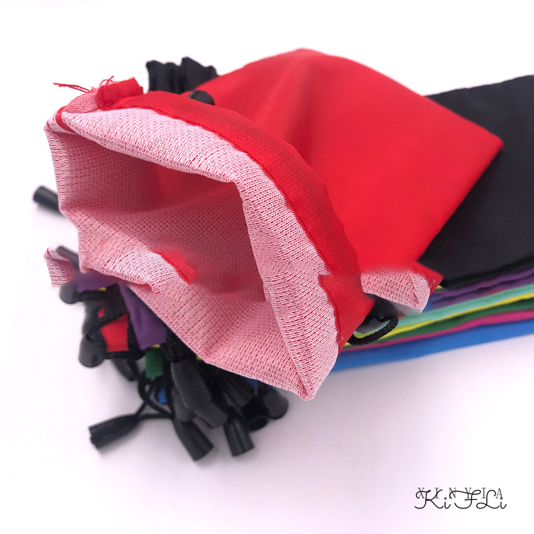 Túi vải mềm dây rút đựng kính mắt màu trơn