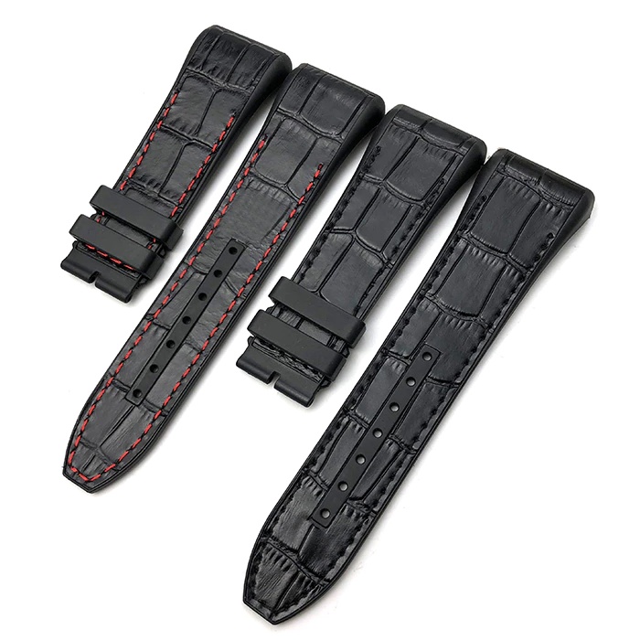 Dây da vân cá sấu đủ màu + cao su cho đồng hồ franck muller v45 SCDT