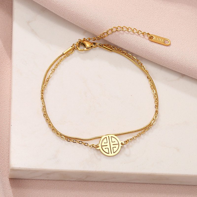 Vòng đeo tay YeYi xương rắn mạ vàng 18k sang trọng thời trang