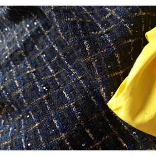 vải dạ tweed dệt thêu