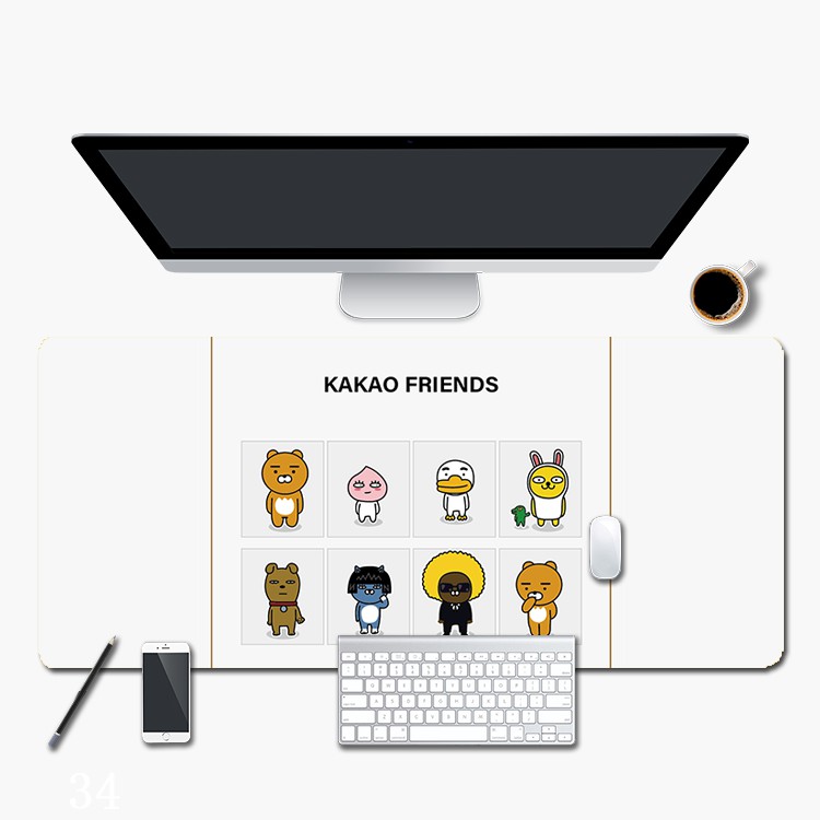 Tấm Lót Chuột Và Bàn Phím Máy Tính 900x400 Dày Họa Tiết Anime Dễ Thương