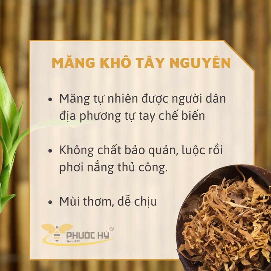 Măng khô xé sợi non mềm Tây Nguyên