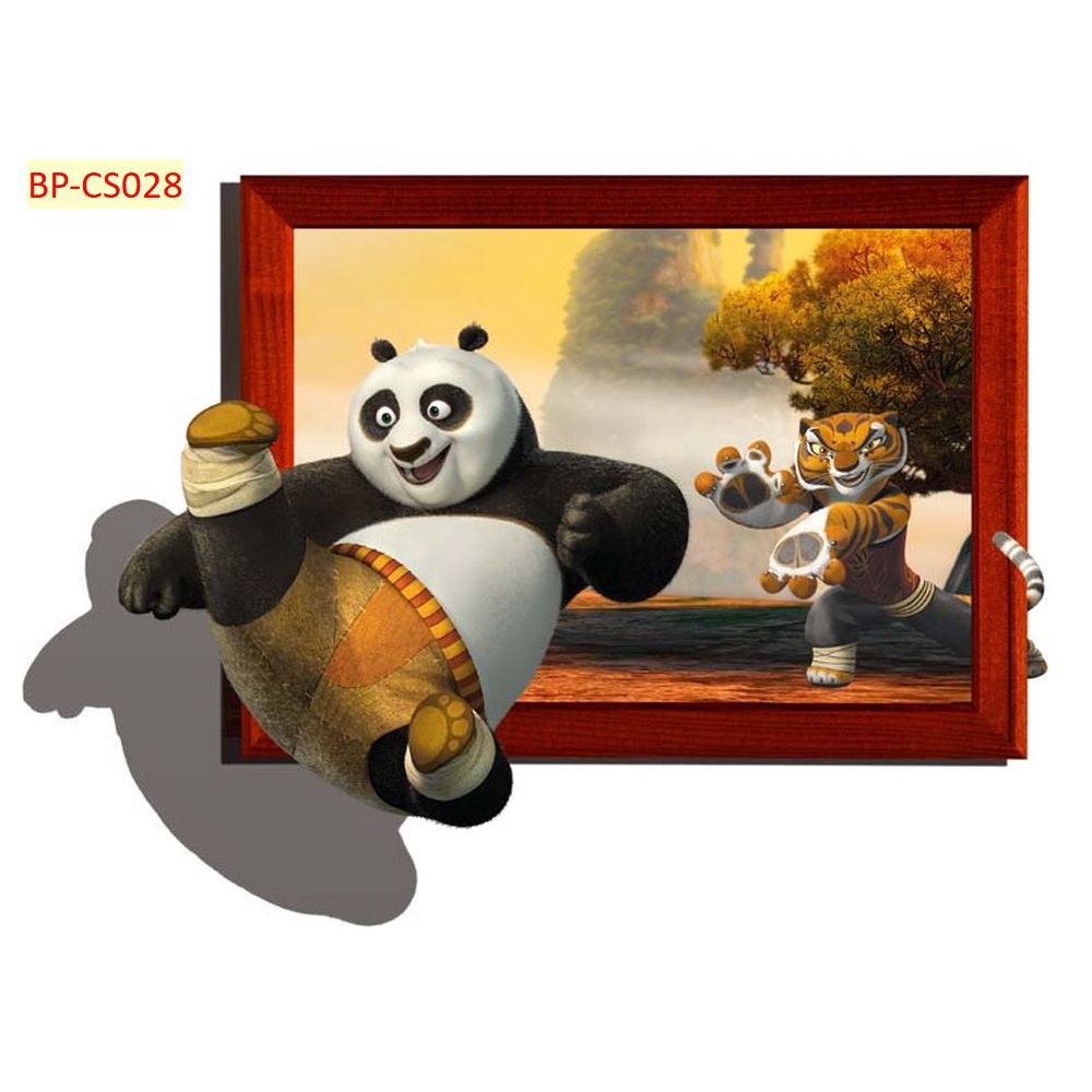 Tranh 3d cửa sổ nhìn ra phong cảnh sang trọng hiện đại không phai màu, chống thấm nước