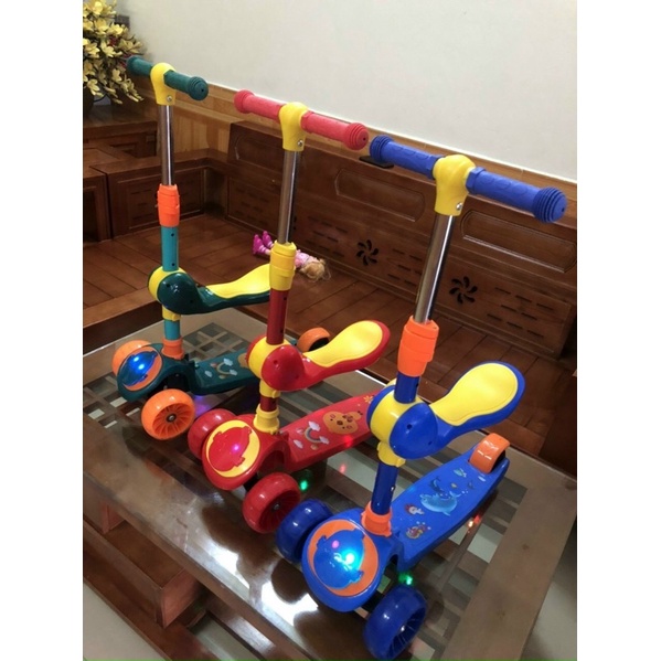 Xe trượt Scooter gà 2 in 1, có nhạc có đèn