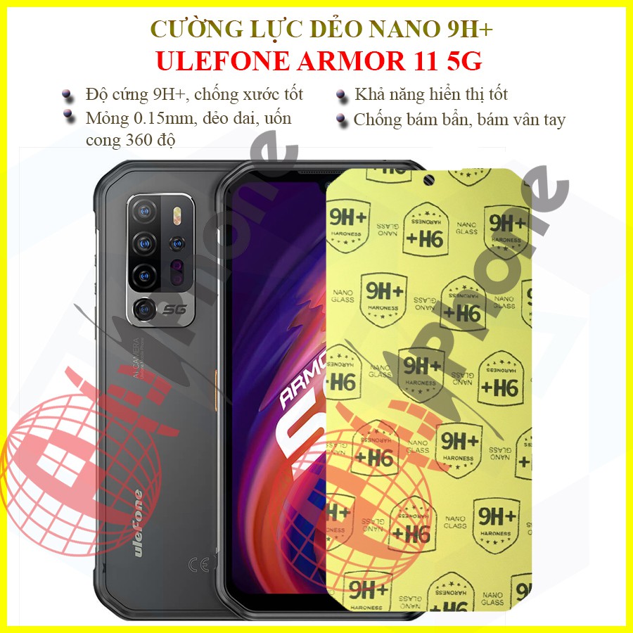 Dán cường lực dẻo nano trong suốt cho Ulefone armor 11 5G