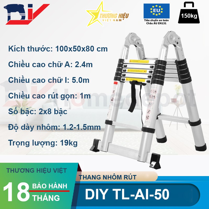 Thang nhôm rút đôi DIY TL-AI-50