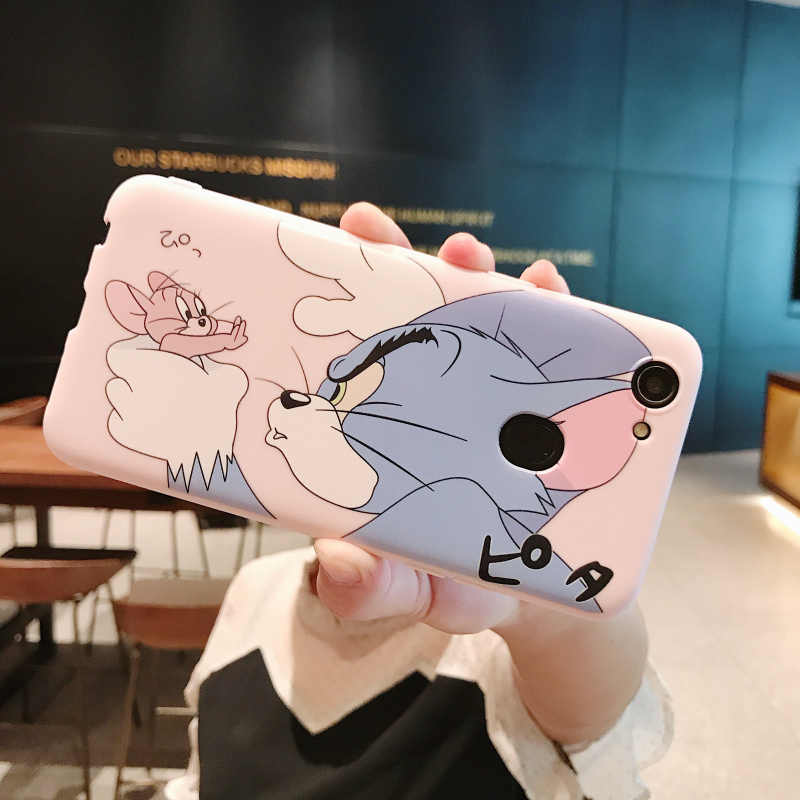 Ốp điện thoại mềm hình chữ Trung Quốc cho TOM AND JERRY For OPPO A59 F1S A57 A39 A33 A37 A77 A73 F5 A79 A83 F9 A7 A12 A92 A52020 A31 2020