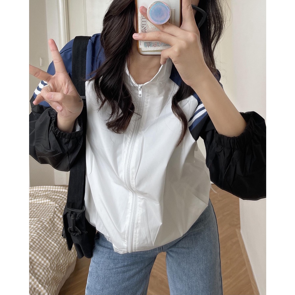 [Mã 2611THTRANG100K hoàn 10% xu đơn 99K] Áo khoác gió phối tay 236