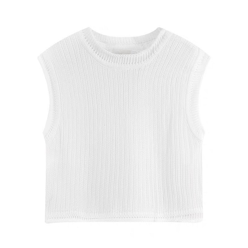 Áo len mỏng ba lỗ croptop