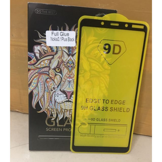Dán kính cường lực 5D cho Nokia X3/ Nokia 3.1plus ( full keo màn hình )