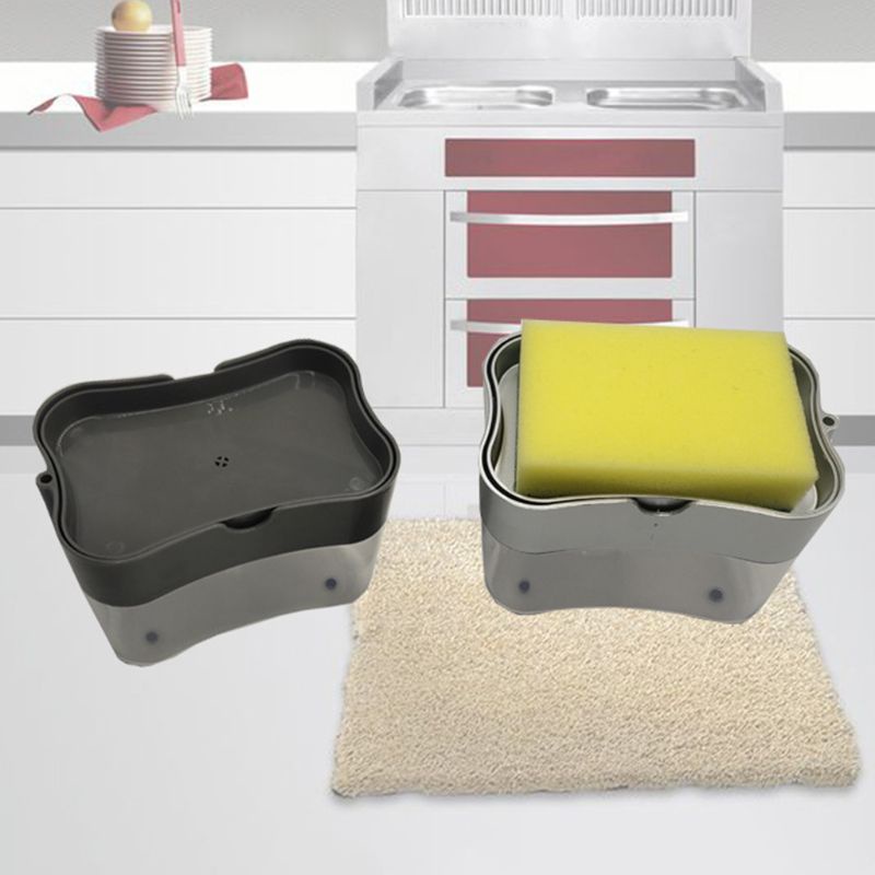 Bình Đựng Xà Phòng Có Giá Đỡ Xốp Tiện Dụng Cho Bồn Rửa Nhà Bếp