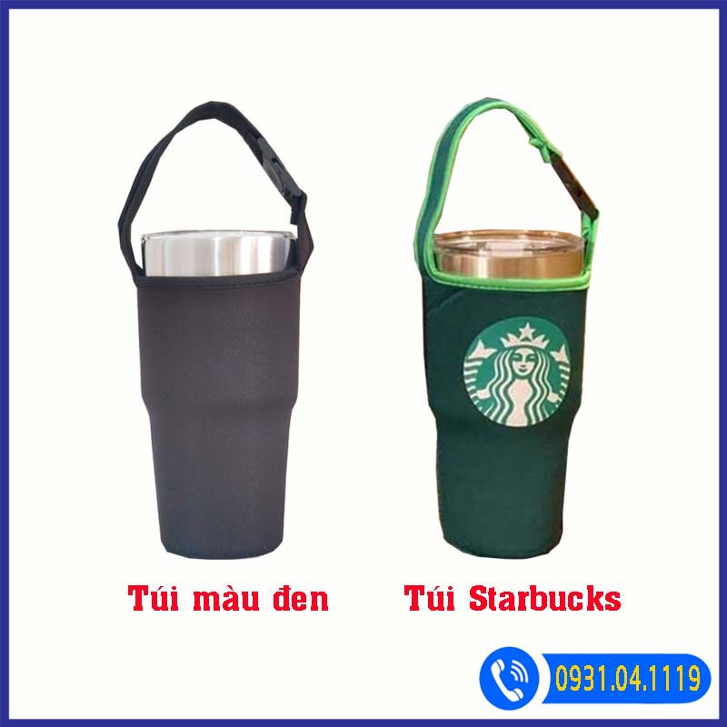 Ly giữ nhiệt Starbuck Thái Lan 900ml [Tặng 1 túi + 2 ống hút + 1 cọ rửa] Kiểu ly yeti Inox 304 giữ đá lạnh lên đến 12h