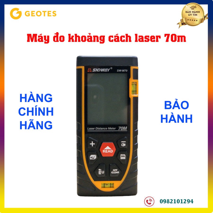 Thước Đo Laser - Máy Đo Khoảng Cách Laser SNDway 70M - Máy đo chiều dài chiều rộng thể tích