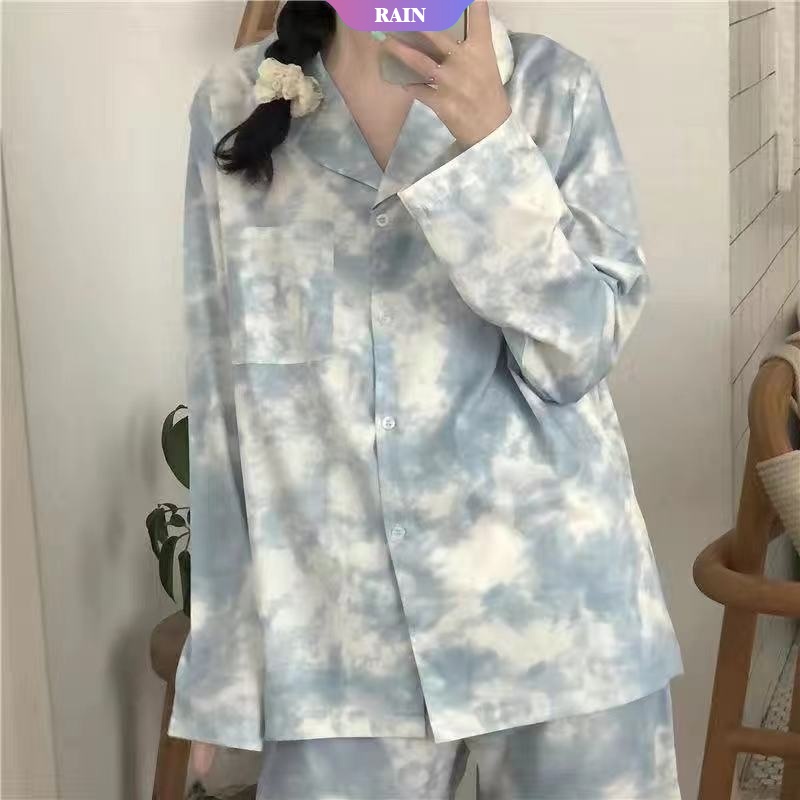 Bộ Đồ Ngủ Tay Dài In Họa Tiết Hello Kitty Phong Cách Nhật Bản Cho Nữ