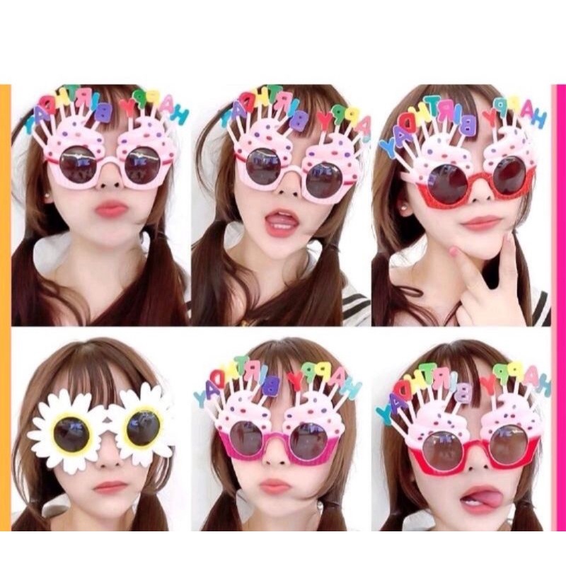 KÍNH MẮT HAPPY BIRTHDAY TIỆC TÙNG, SINH NHẬT, THỜI TRANG, loại gập gọn được