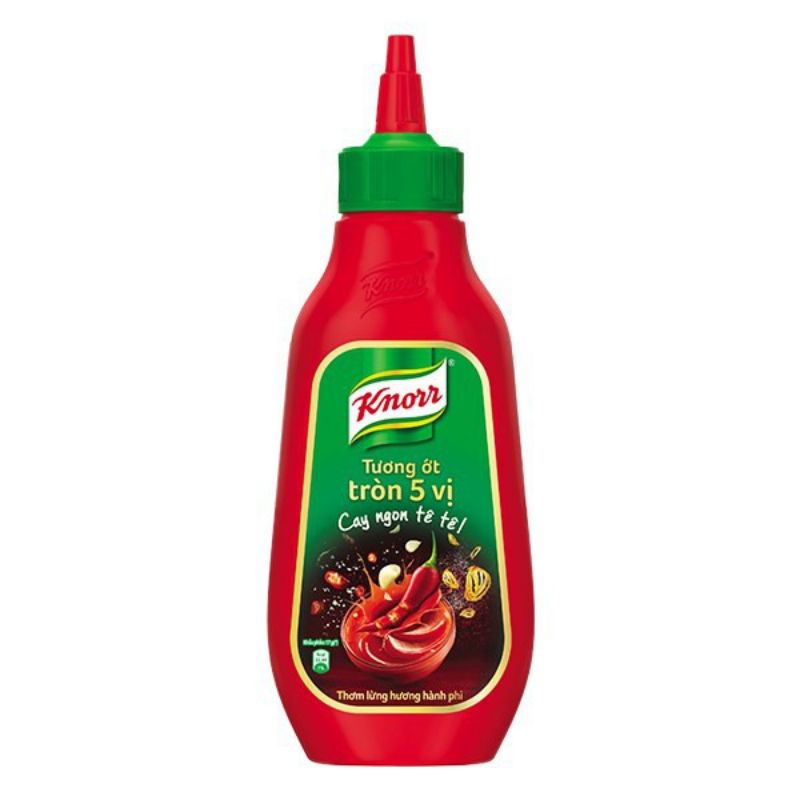 Tương ớt Knorr tròn 5 vị Miền Nam cay ngon tê tê chai