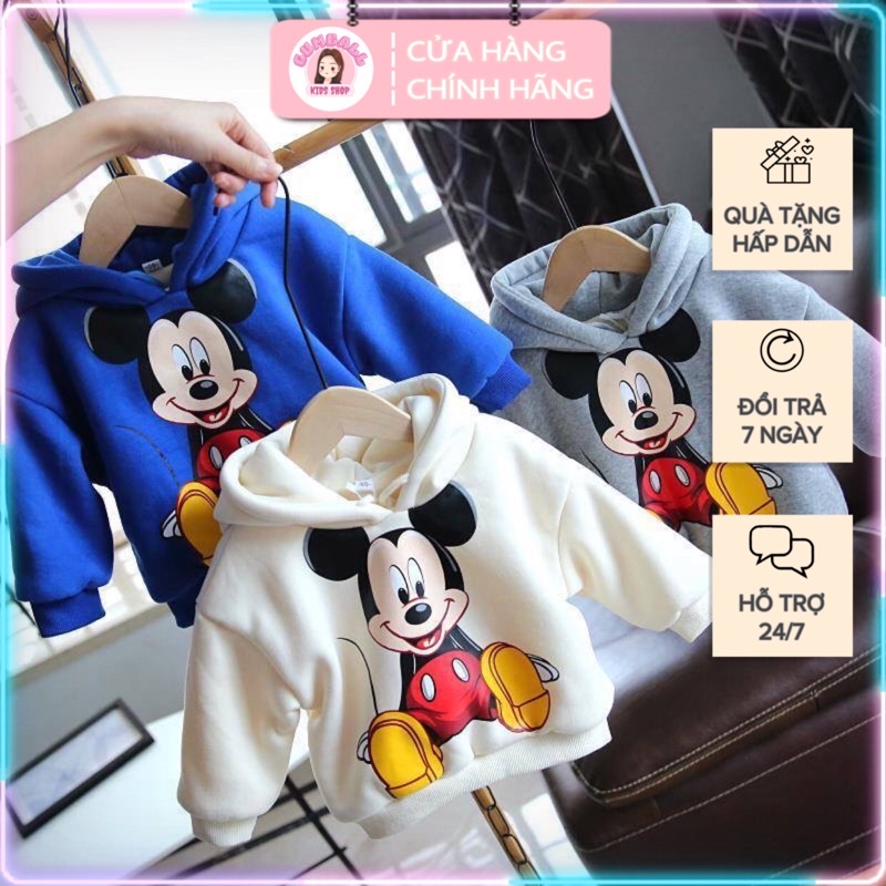 Áo Nỉ Hoodie Cho Bé Trai Và Bé Gái Hình Mickey Từ 5 Đến 32 Kg Gumball Shop