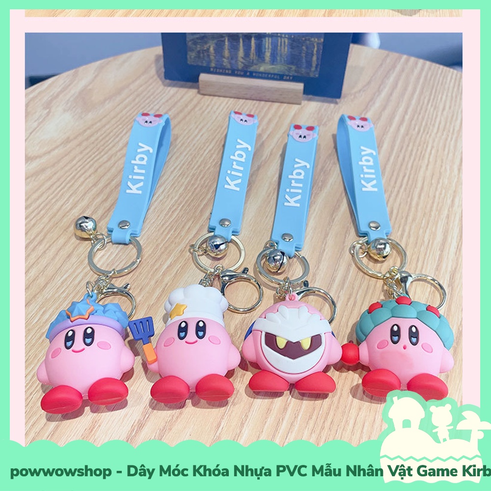 [Sẵn VN - Hỏa Tốc] Dây Móc Khóa Nhựa PVC Mẫu Nhân Vật Game Kirby &amp; The Forgetten Land