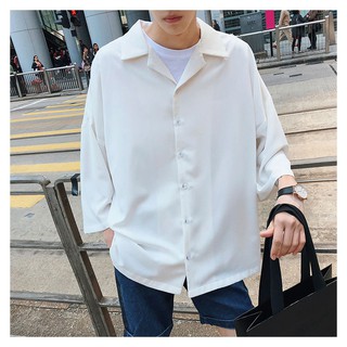Áo Sơ Mi Oversize Tay Lỡ Unisex