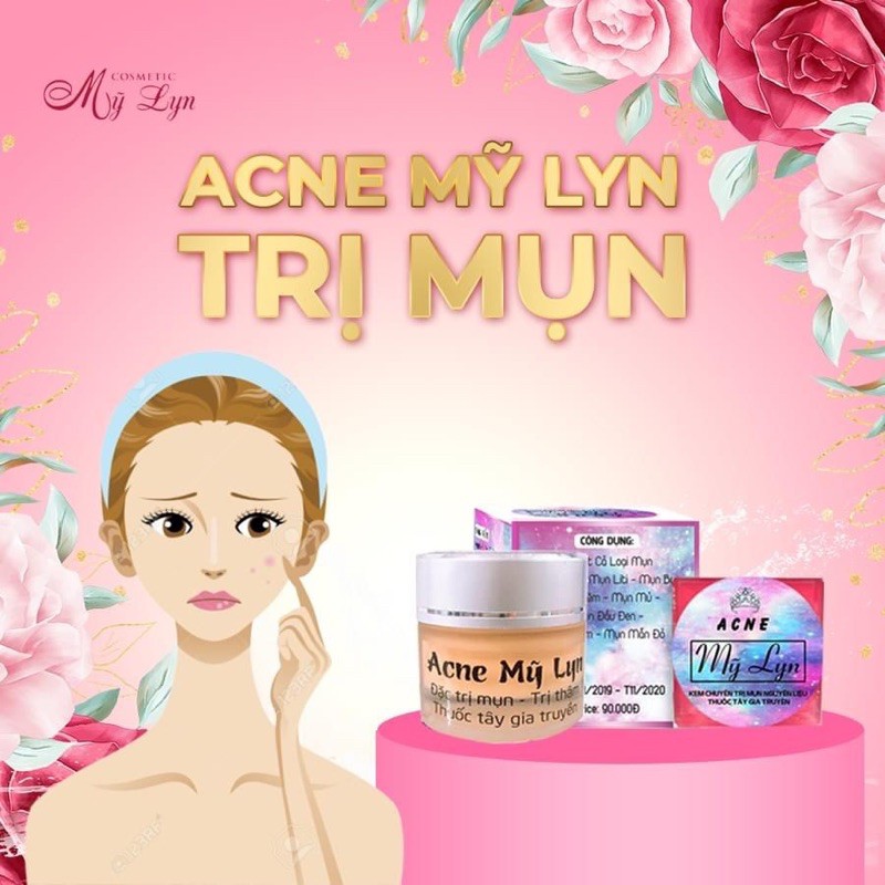 Kem hỗ trợ giảm mụn Acne Mỹ Lyn | [Chính hãng-Tặng quà]