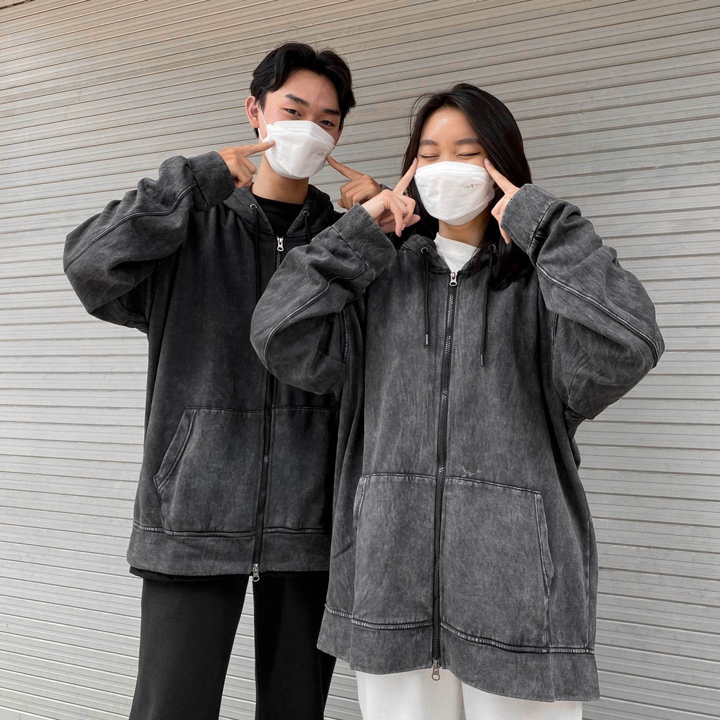 ÁO KHOÁC FF OVERSIZE WASH FULLZIP HOODIE