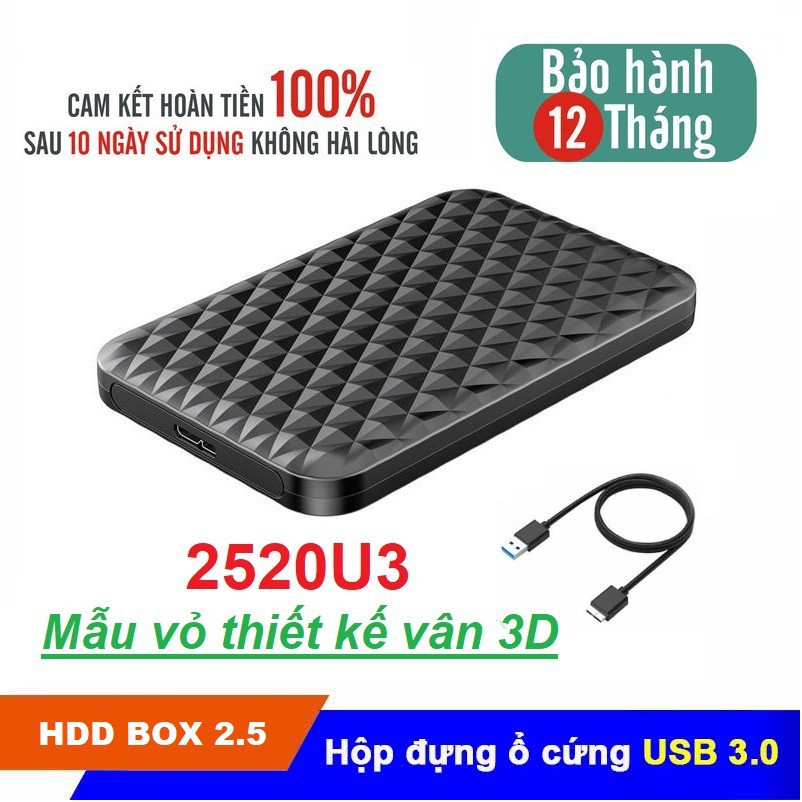 Box ổ cứng 2.5 inch SATA USB 3.0 Orico 2520U3 - Hàng chuẩn chính hãng Bảo hành 12 tháng