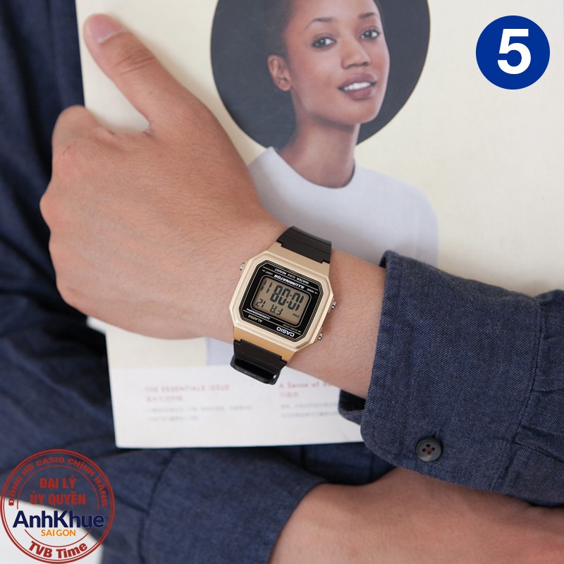 Đồng hồ nam dây nhựa Casio chính hãng Anh Khuê W-217 Series (41mm)