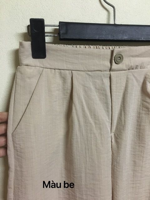 Quần culottes dài vải đũi Nhật