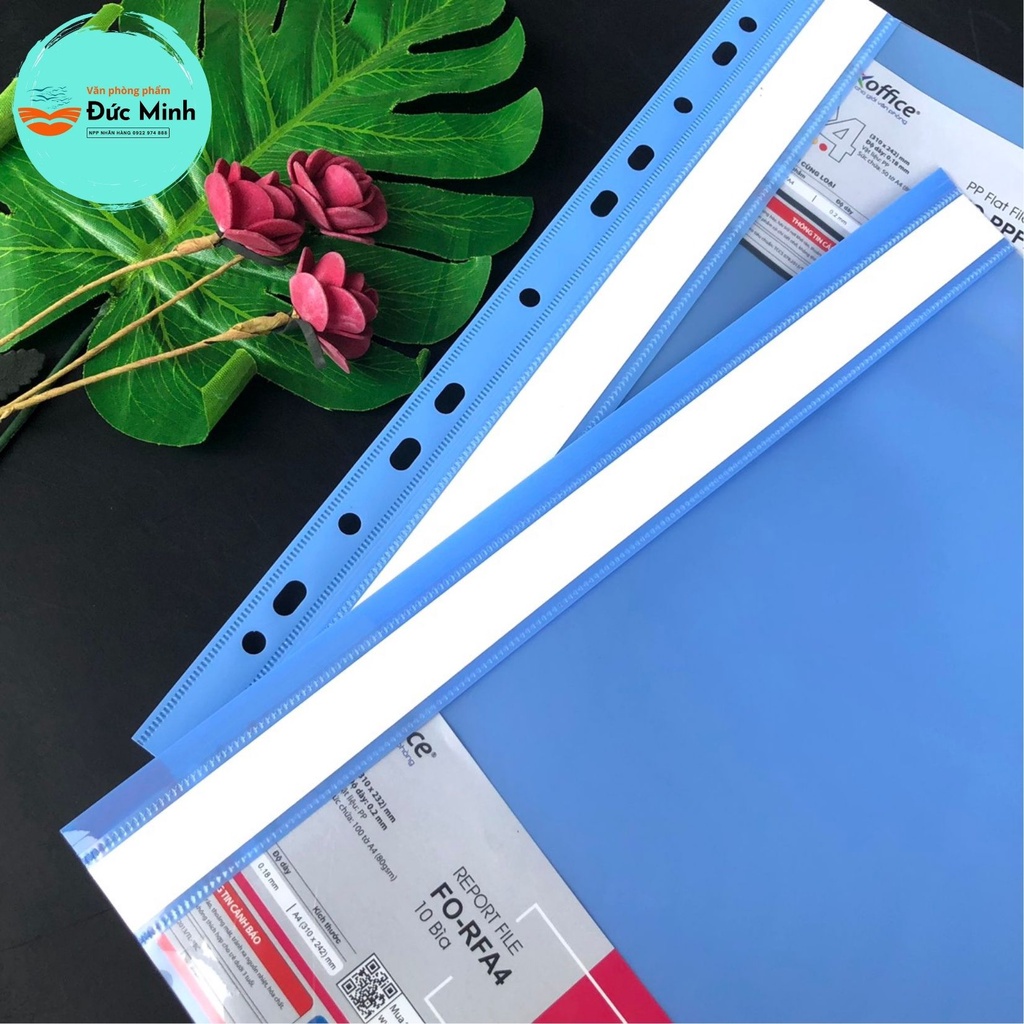 Bìa acco nẹp tài liệu - có lỗ / ko lỗ - FO-PPFFA4/ RFA4 - vpp Diệp Lạc