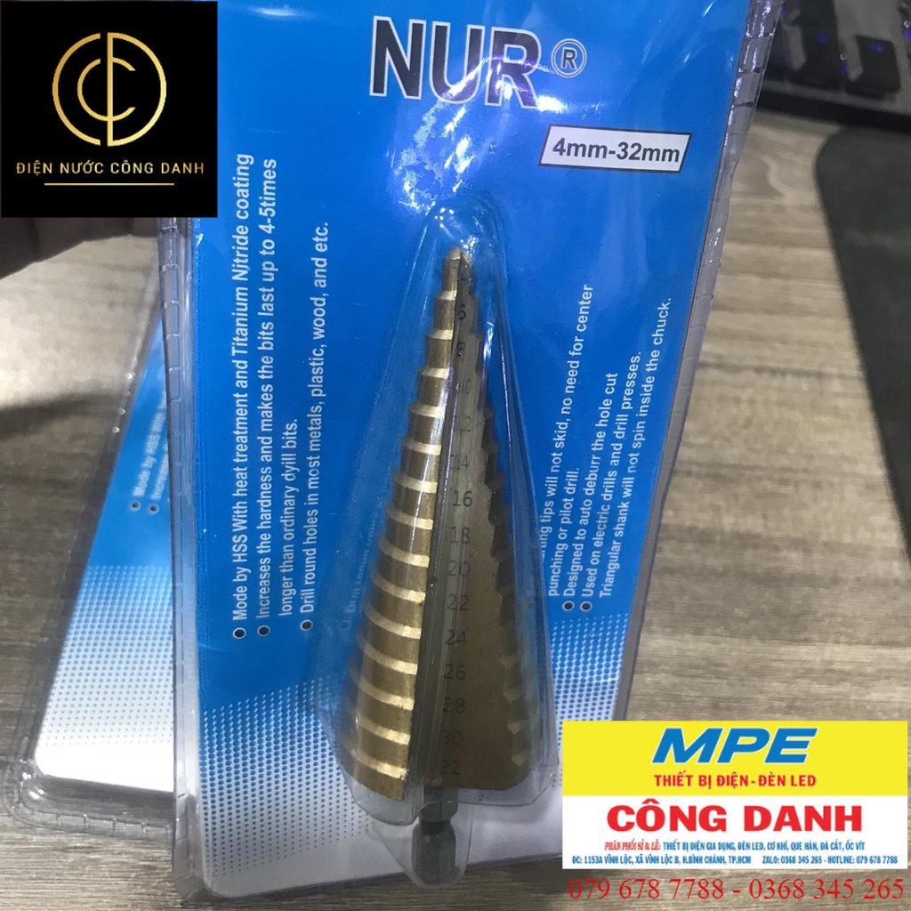 Mũi khoan tầng NUR 9 tầngchính hãng