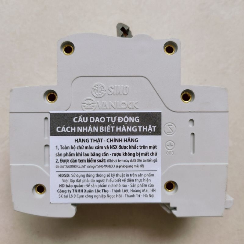 Cầu dao tự động , MCB , CB 2P dòng cắt 4,5kA SINO PS45N