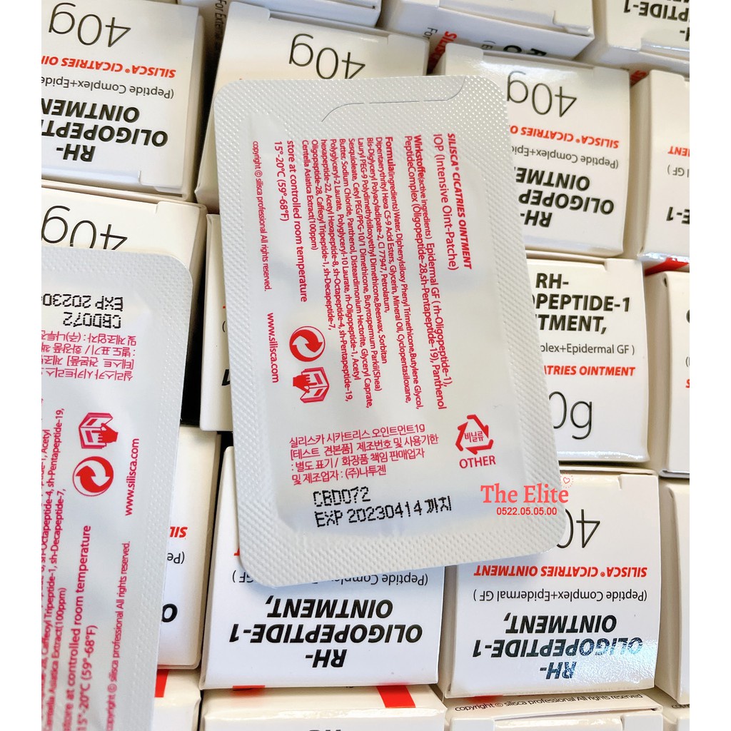 GÓI DÙNG THỬ Sample Kem phục hồi B5 Panthenol RH- OLIGOPEPTIDE-1 OINTMENT SILISCA 1g