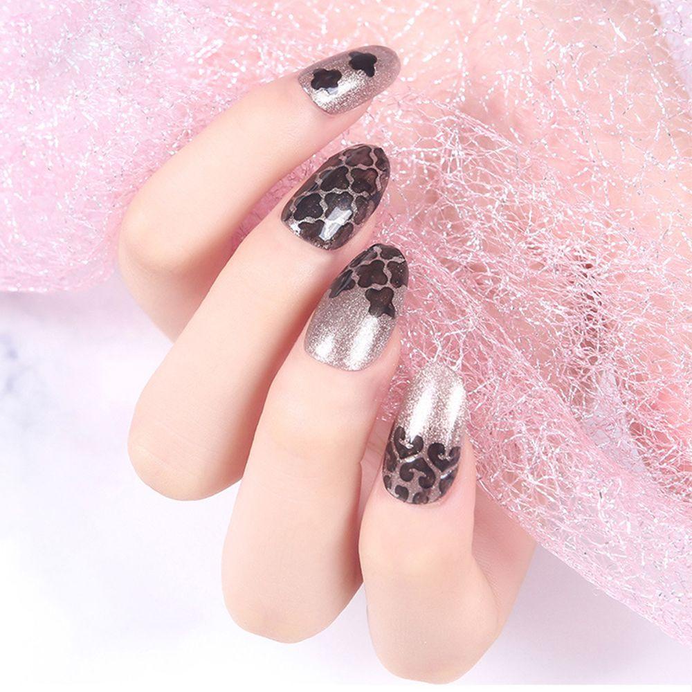 Miếng Dán Trang Trí Móng Tay Họa Tiết Lưới 3D Kiểu Pháp Sáng Tạo