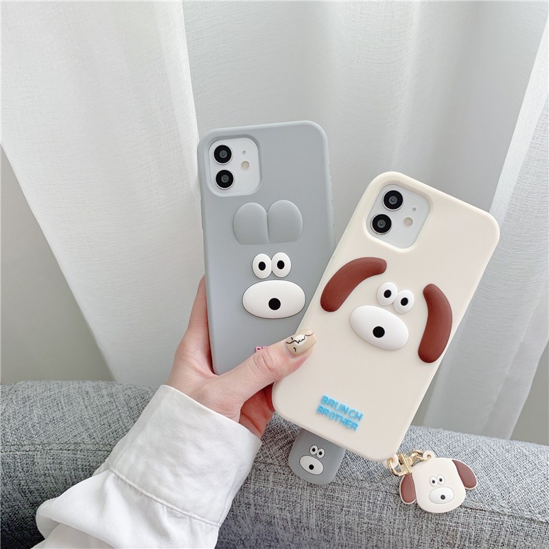 iPhone case iPhone 11 Pro Max / iPhone12 / iPhone X case / iPhone 7 Plus / iPhone 8 / iPhone 6 / iPhone 11 dog pendant anti-drop mobile phone case silicone soft shell
