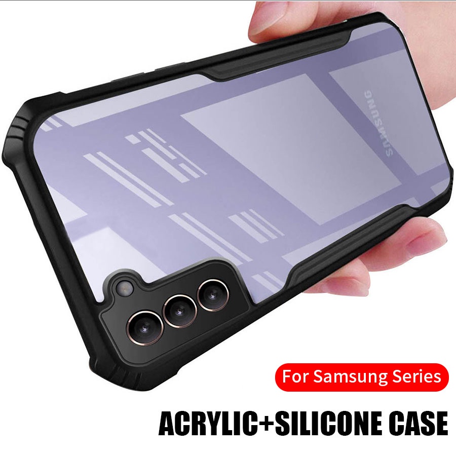 Ốp Điện Thoại Acrylic Trong Suốt Chống Sốc Cho Samsung Galaxy S22 S21 S20 Ultra S20 fe S10 Plus
