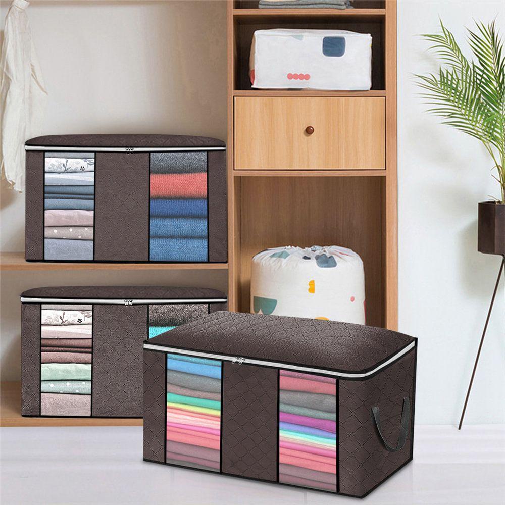 LONTIME Túi Vải Không Dệt Màu Sắc Cà Phê Dùng Để Đựng Chăn Gối Tiện Lợi