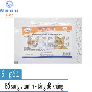 Thuốc bổ sung vitamin và tăng đề kháng chó mèo - 05 gói Bio-Vit Plus