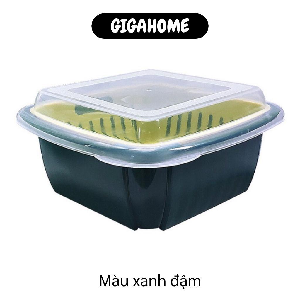 Bộ rổ thau thông minh   GIÁ VỐN]  Bộ rổ kèm thau có nắp đậy đa năng bền đẹp 9496