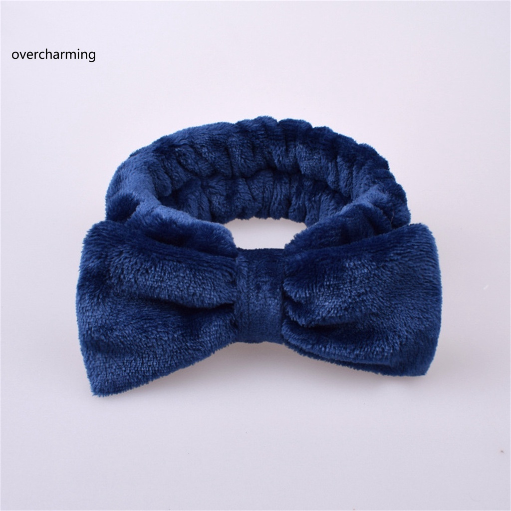 Overcharming Portable Spa Headband Wide Strap Makeup Headband Soft-touching for Women