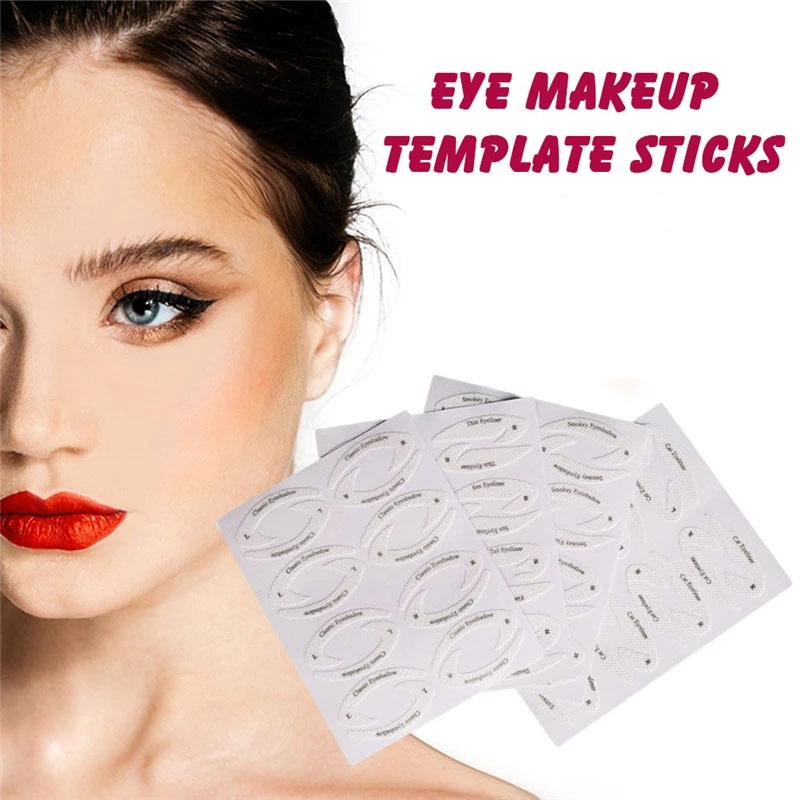 Set 4 Khuôn Kẻ Mắt/Bút Kẻ Mắt Bằng Vải Không Dệt Tiện Dụng