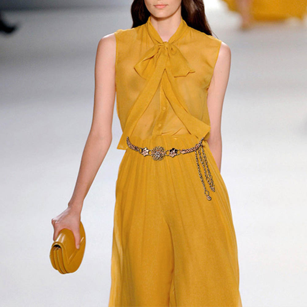 Dây Nịt Cơ Thể Chất Liệu Kim Loại Thời Trang Sang Trọng Cho Nữ